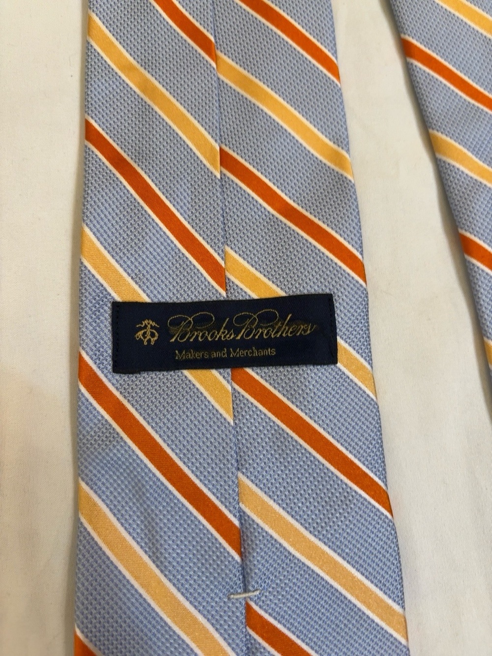 Vintage Brooks Brothers Makers and Merchants Silk Tie Stripe Necktie USA Style